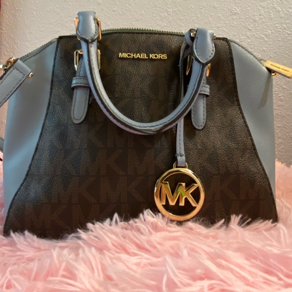 blue & brown MK purse !